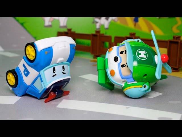 Видео для детей с игрушками Робокар полли