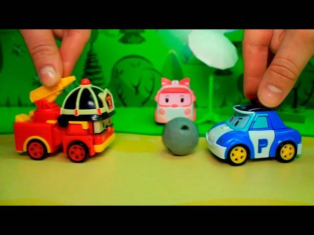 Видео для детей с игрушками Робокар полли
