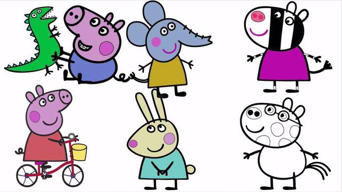 Рисунки Свинки Пеппы для срисовки карандашом