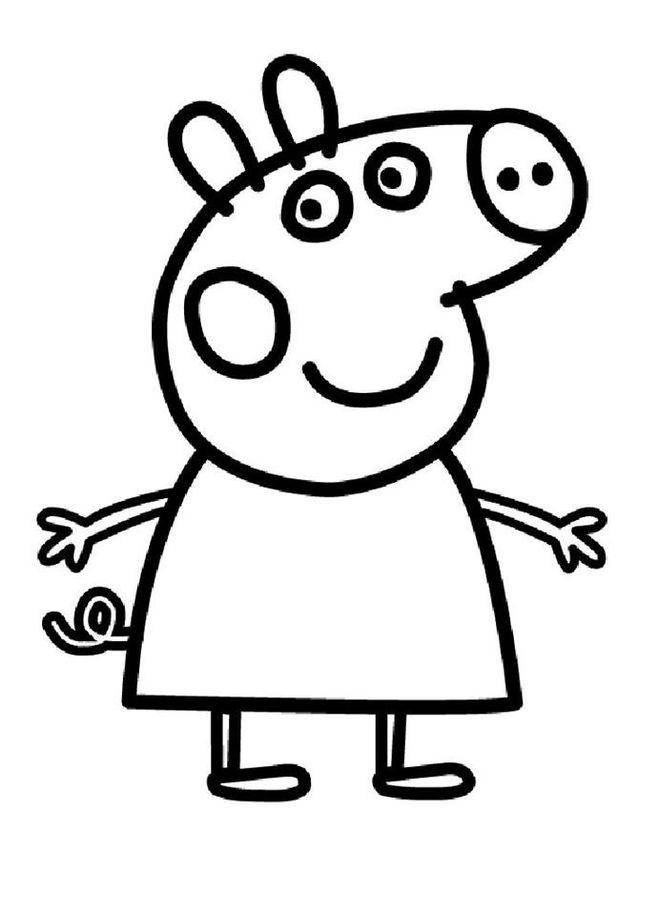 Картинки для срисовки Свинка Пеппа 