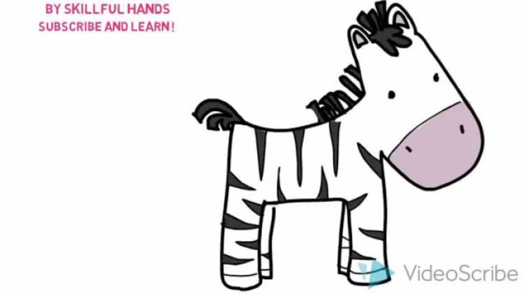 How to Draw a zebra (for Kids)