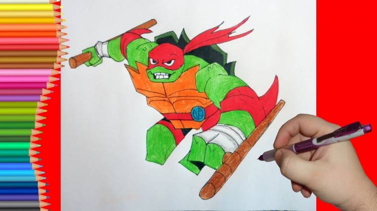 How to draw Raphael, TMNT