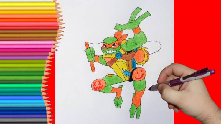 How to draw Michelangelo, TMNT