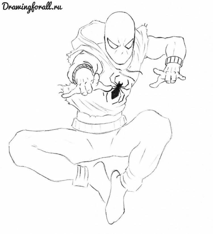 Как нарисовать алого Человека-Паука