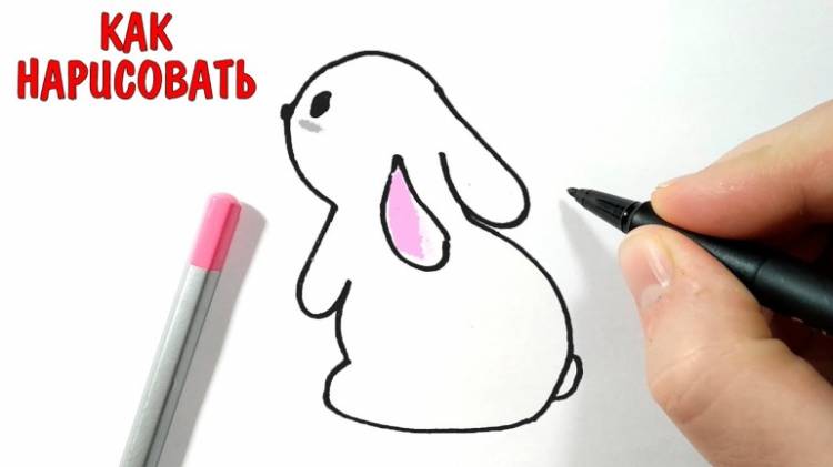 Рисунки кролика на Новый год