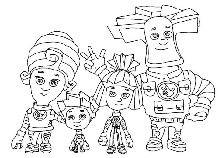 Персонажи из мультфильма фиксики для срисовки 