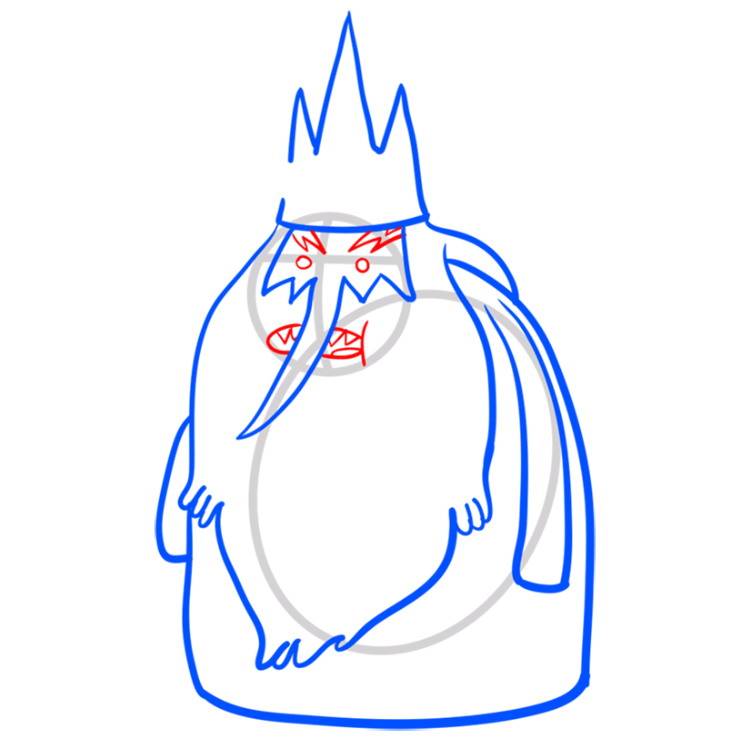 Как нарисовать Ледяного Короля из мультика Время приключений