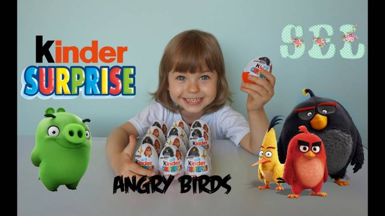 Киндер Сюрприз Энгри Бердс Злые Птички в кино Kinder Surprise Angry Birds movie