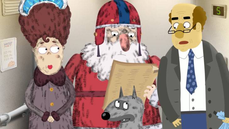 Персонажи из мультфильма Приключения Пети и волка для срисовки 