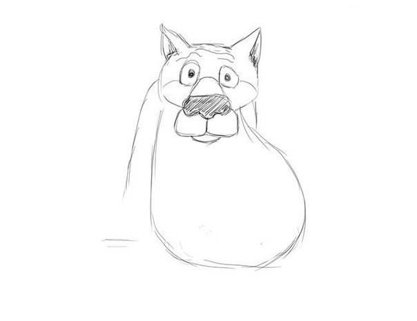 Как нарисовать волка из мультфильма Жил-был пес