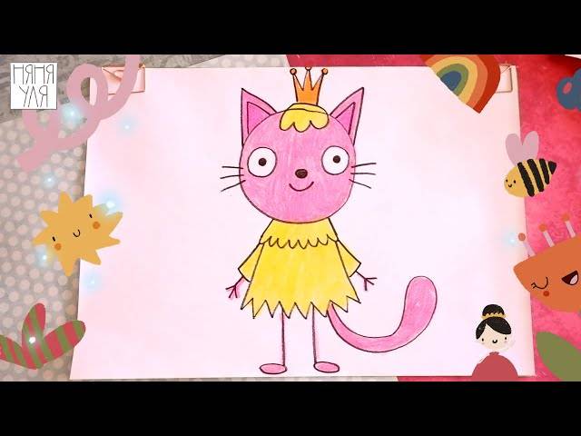 Как нарисовать котика ЛАПОЧКУ из мультика Три кота поэтапно для детей