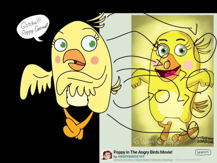 Поппи из мультсериала Angry Birds Стелла 