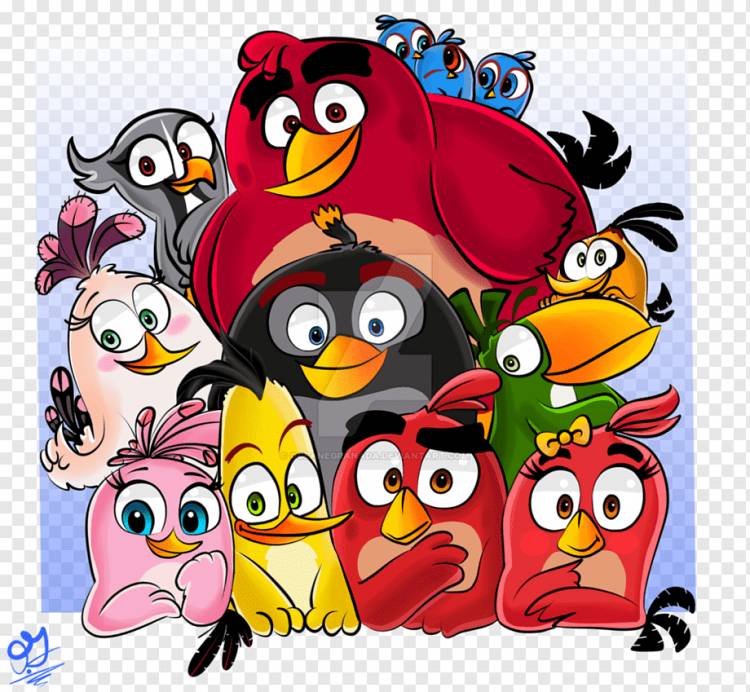 красная иллюстрация персонажа Angry Bird, анимация Bird Film на YouTube, Angry Birds, животные, galliformes, курица png