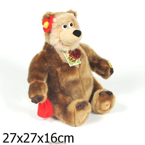 Мягкая игрушка мульти-пульти медведица (маша и медведь) озвуч