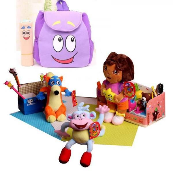 Aliexpress Dora the Explorer Toy Doll Boots the Monkey Swiper Fox Dora Children Backpack Map Plush toy gift for girl