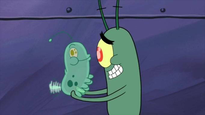 Шелдон Планктон из мультсериала Губка Боб Квадратные Штаны для срисовки 
