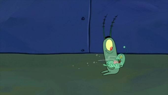 Шелдон Планктон из мультсериала Губка Боб Квадратные Штаны для срисовки 