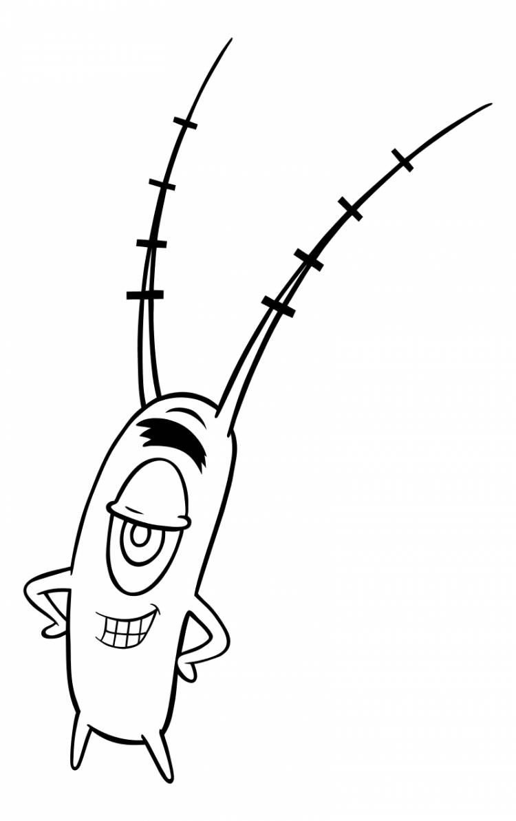 Плактон. Планктон Спанч Боб. Планктон из Спанч Боба раскраска. Раскраски губка Боб планктон.