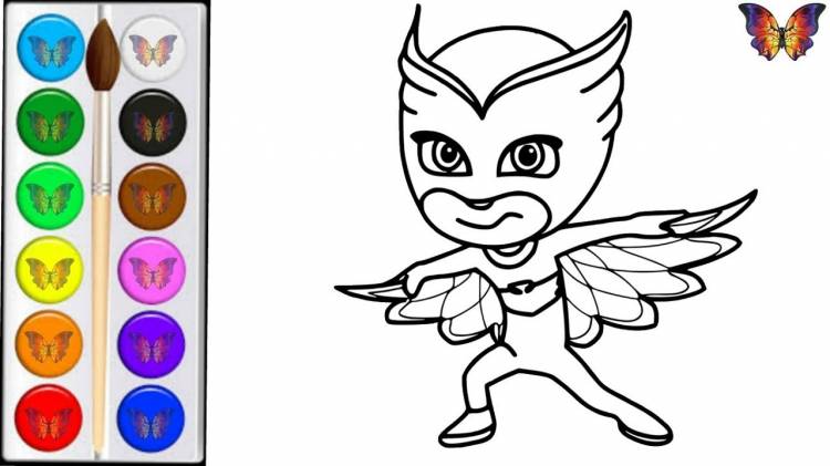 Coloring for children ALETT from the cartoon PJ Masks , Coloring for Kids