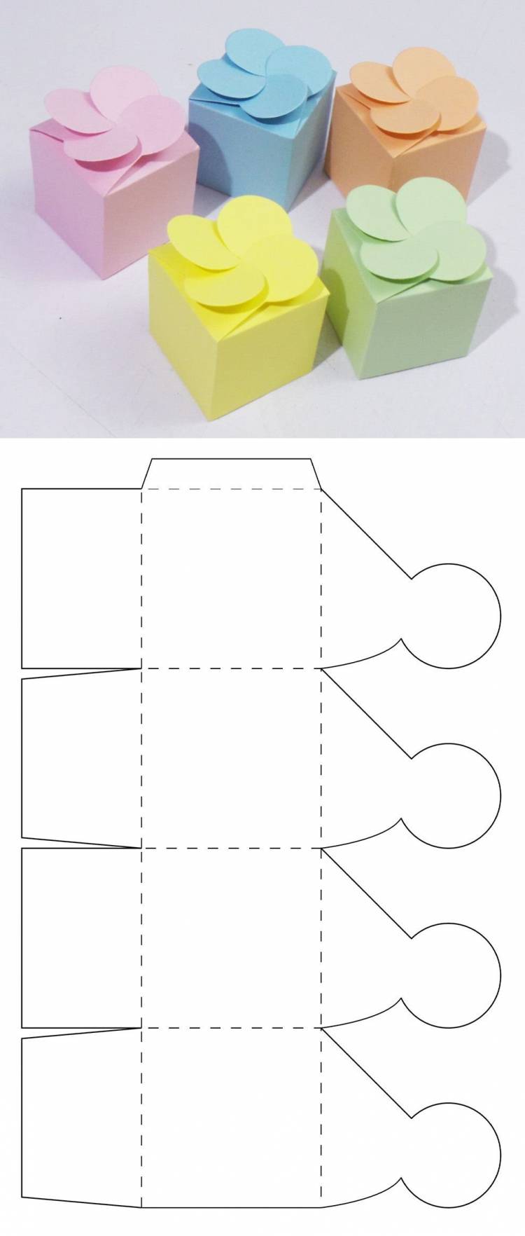 Коробочка из бумаги для конфет