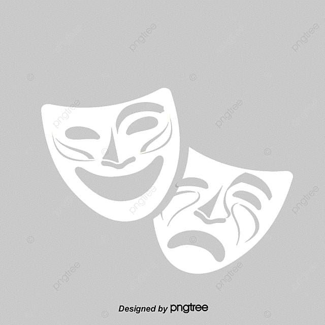 Векторная иллюстрация комедии и трагедии театральные маски PNG , театральная маска, комедийная маска, трагедия маски PNG картинки и пнг PSD рисунок для бесплатной загрузки