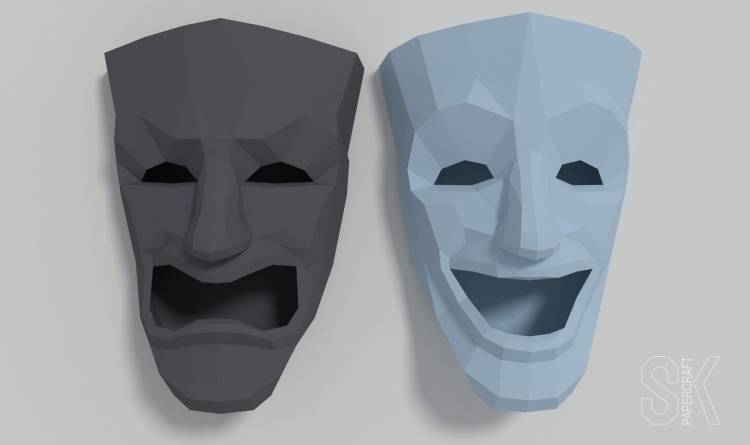 Театральная маска шаблон