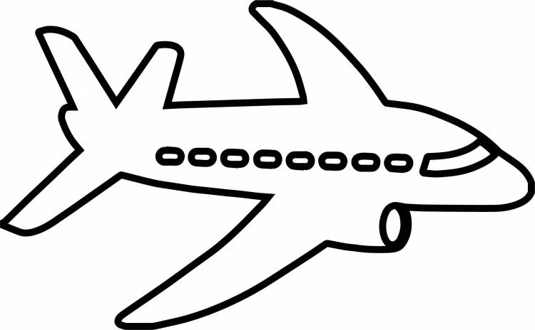 Самолет рисунок трафарет
