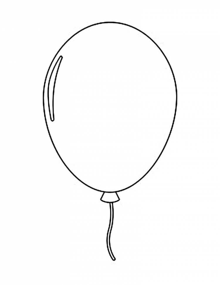 Шаблон воздушного шарика для вырезания