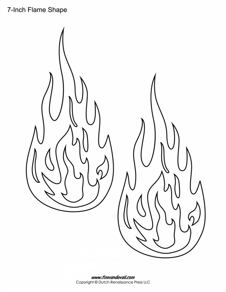 Трафареты огня для вырезания из бумаги
