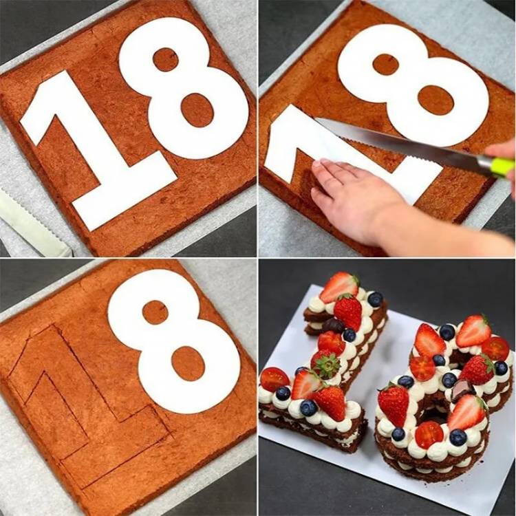 Трафареты для торта с цифрами 0