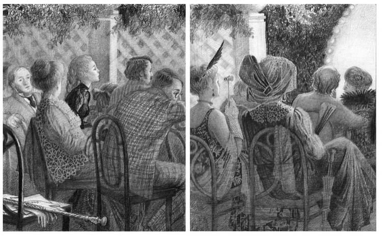 Иллюстрация Паустовский, amp;Корзина с еловыми шишкамиamp;