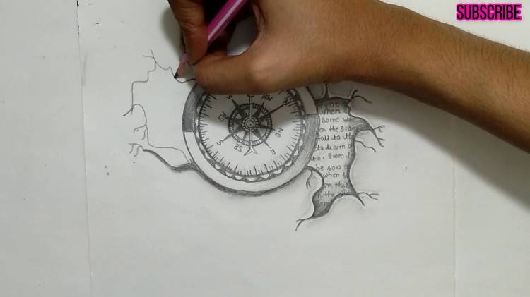Как нарисовать компас и карту
