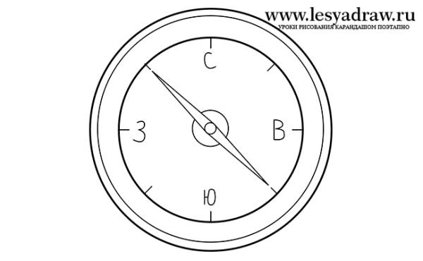 Как нарисовать компас 