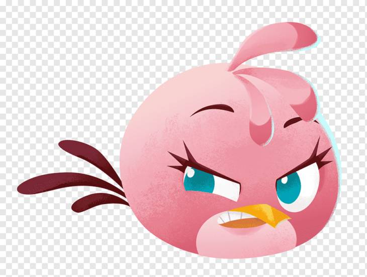 Персонажи из мультфильма Angry Birds Стелла для срисовки 