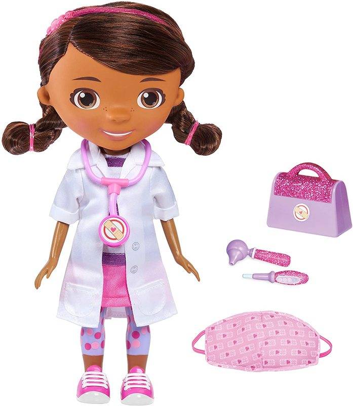 Кукла, поющая «Помой свои ручки», с маской и набором врача
