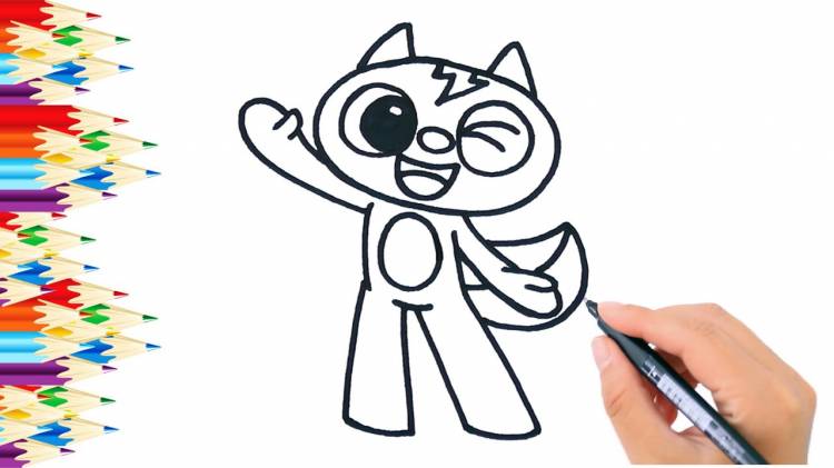 Как нарисовать героя мультфильма Мини Форс
