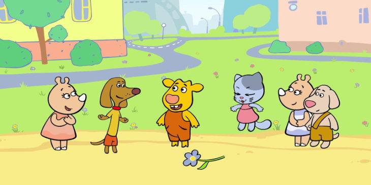 Персонажи из мультфильма Оранжевая корова для срисовки 