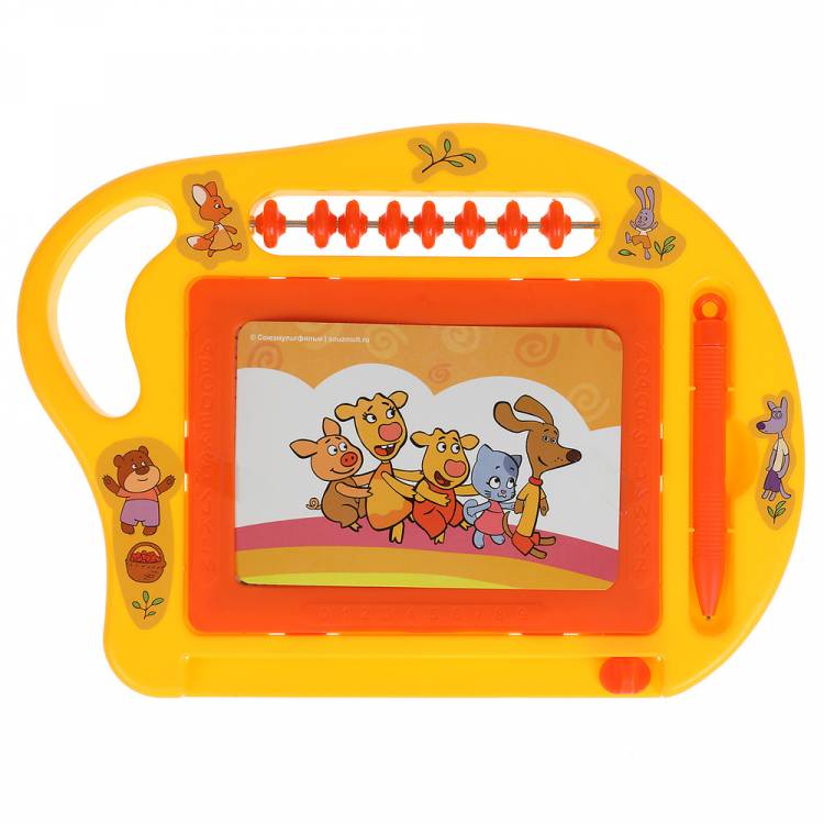 Доска для рисования детская магнитная Оранжевая корова Играем вместе