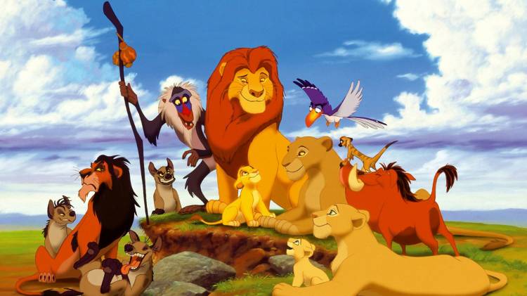 Постер из мультфильма король и лев
