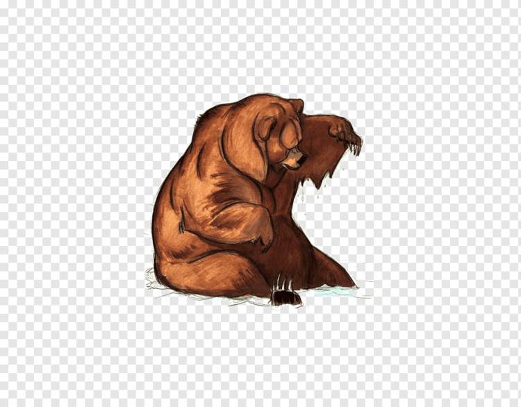 Медведь Кенай Концепт-арт The Walt Disney Company Анимационные студии Уолта Диснея, Бурый медведь, млекопитающее, коричневый, нарисованный png