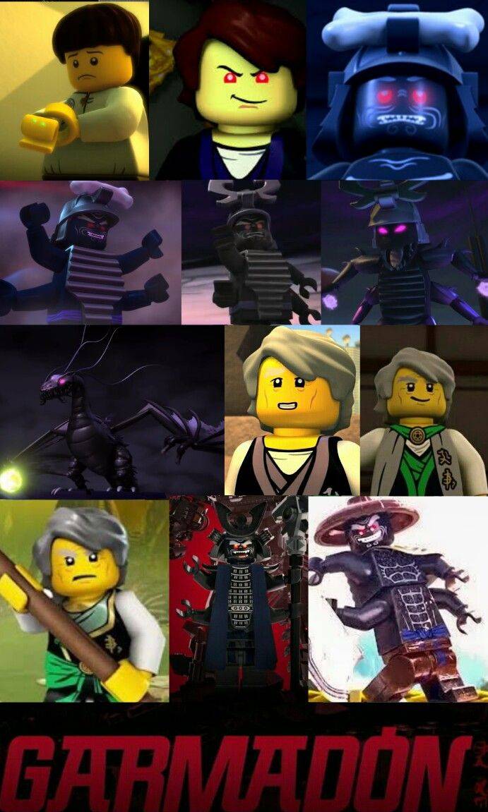 The Faces of Garmadon through the years