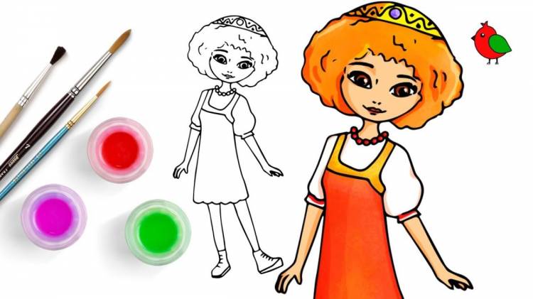 Персонажи из мультфильма Царевны для срисовки