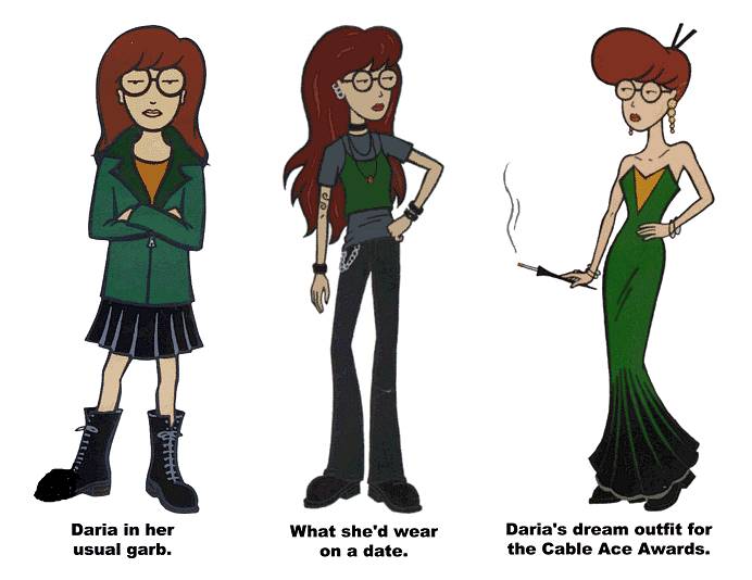 Персонажи из мультфильма Дарья для срисовки 