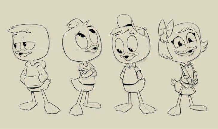 Персонажи из мультфильма Утиные истории для срисовки 