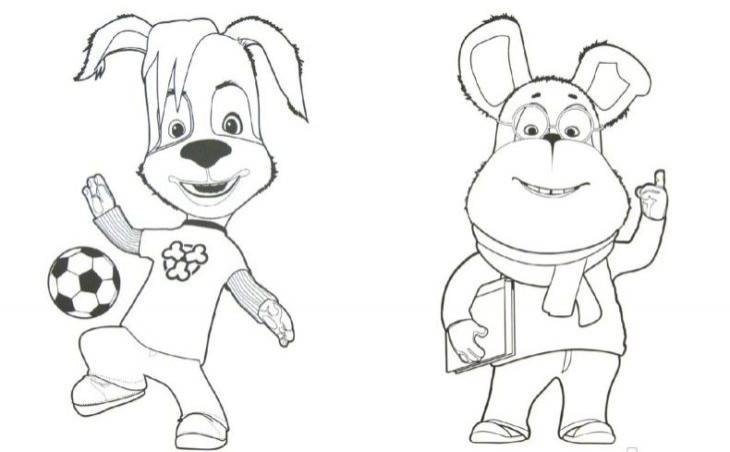 Персонажи из мультфильма Барбоскины для срисовки 