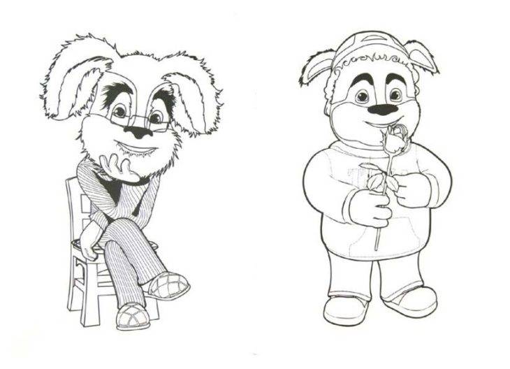 Персонажи из мультфильма Барбоскины для срисовки 
