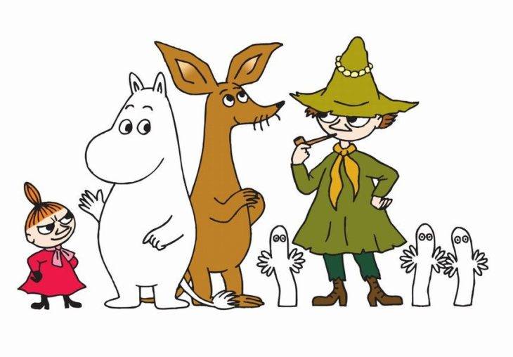 Персонажи из мультфильма Долина муми-троллей для срисовки 
