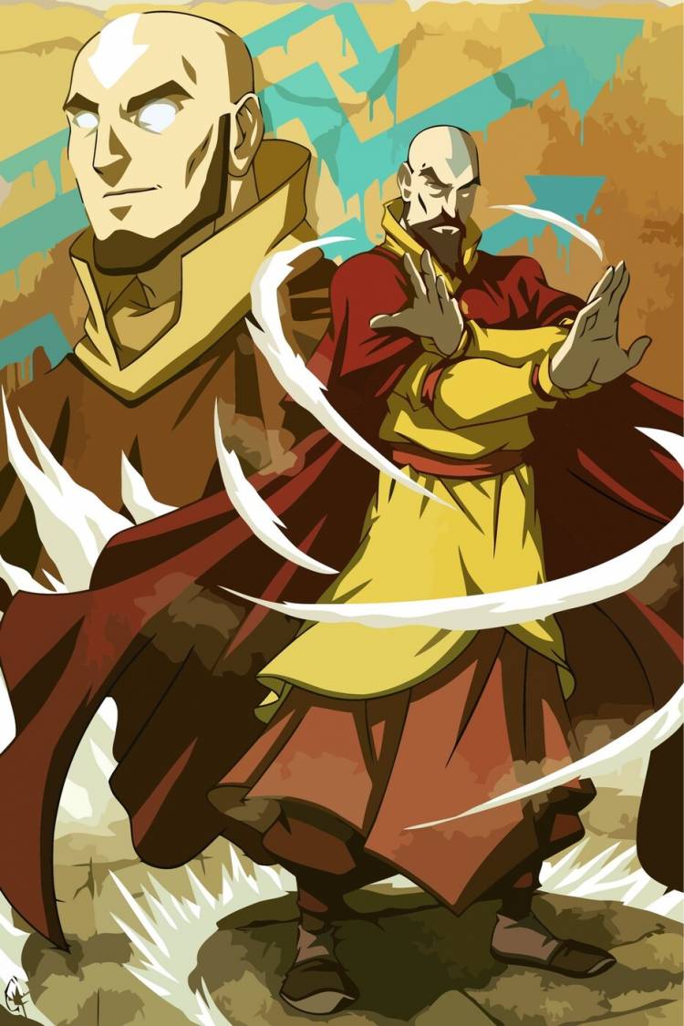 Картина по номерам на холсте Аватар Легенда об Аанге маги аниме