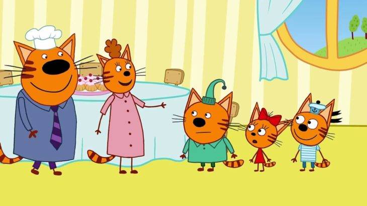Персонажи из мультфильма Три кота для срисовки 