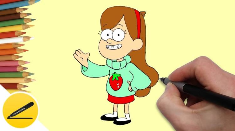 How to Draw Mabel from Gravity Falls ✿ Draw Gravity Falls ✿ Drawing for kids